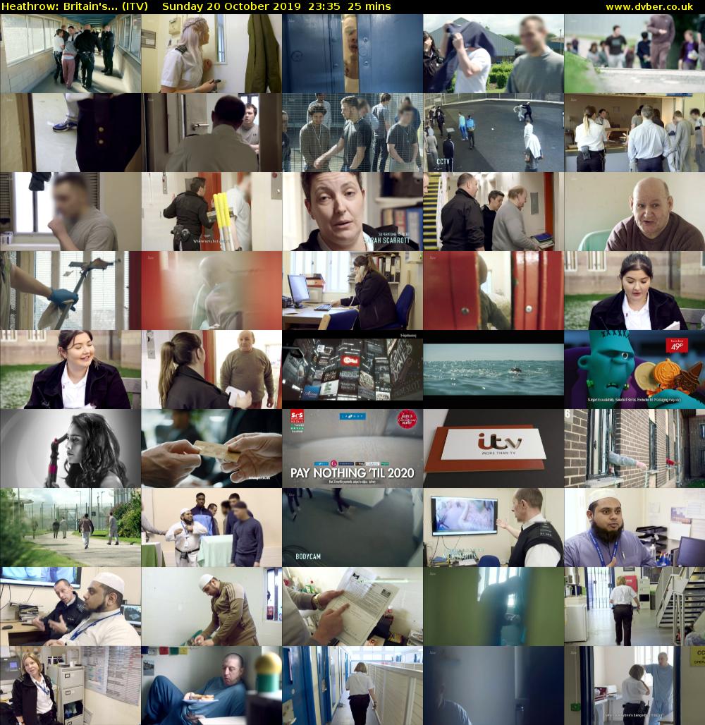Heathrow: Britain's... (ITV) Sunday 20 October 2019 23:35 - 00:00