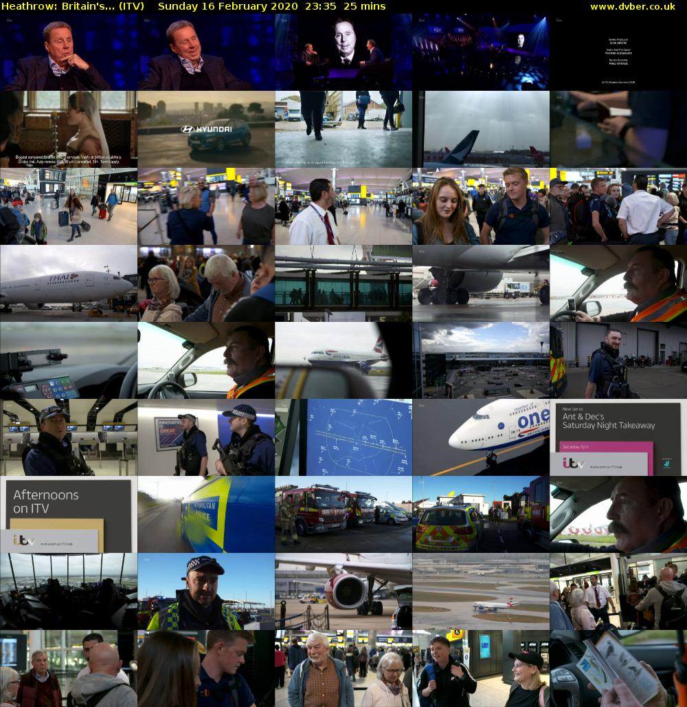 Heathrow: Britain's... (ITV) Sunday 16 February 2020 23:35 - 00:00