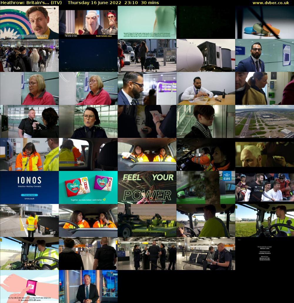 Heathrow: Britain's... (ITV) Thursday 16 June 2022 23:10 - 23:40