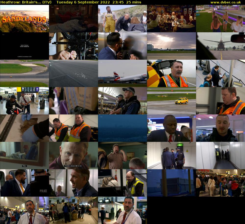 Heathrow: Britain's... (ITV) Tuesday 6 September 2022 23:45 - 00:10