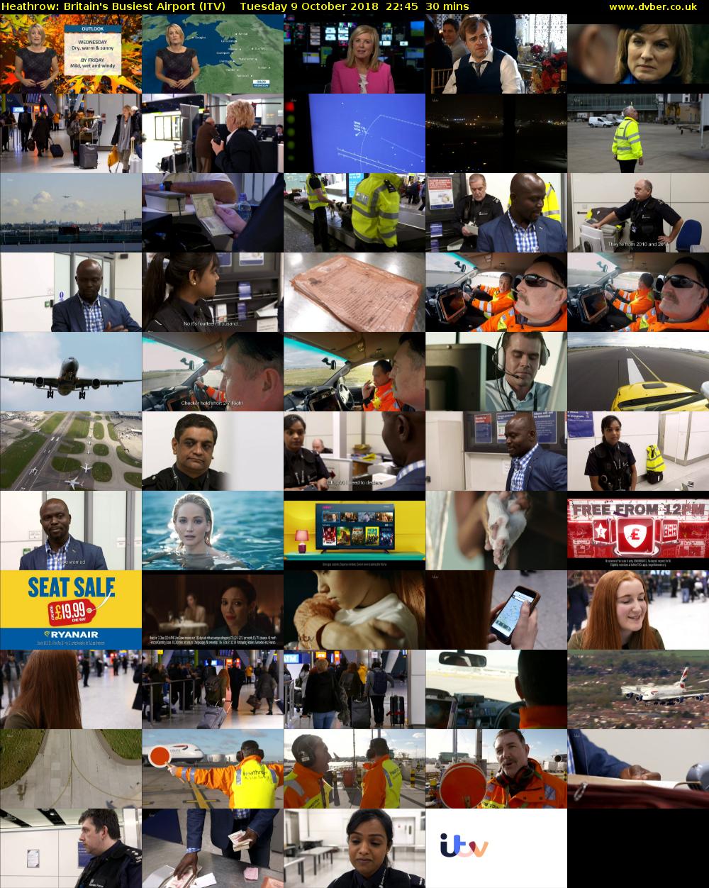 Heathrow: Britain's Busiest Airport (ITV) Tuesday 9 October 2018 22:45 - 23:15
