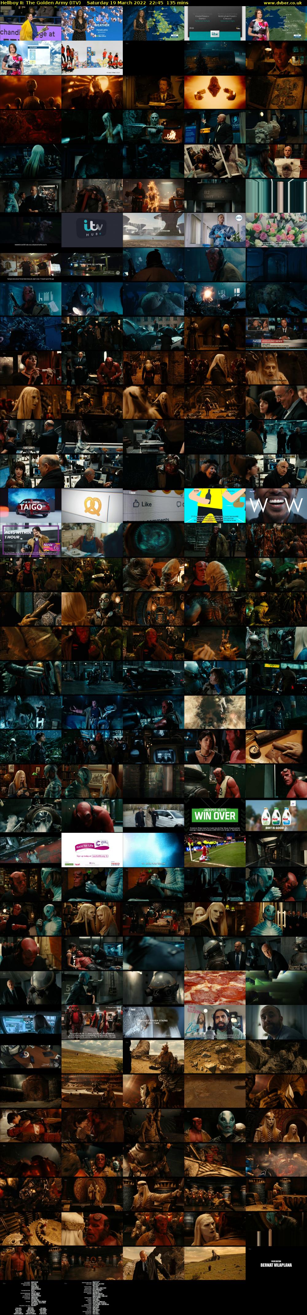 Hellboy II: The Golden Army (ITV) Saturday 19 March 2022 22:45 - 01:00