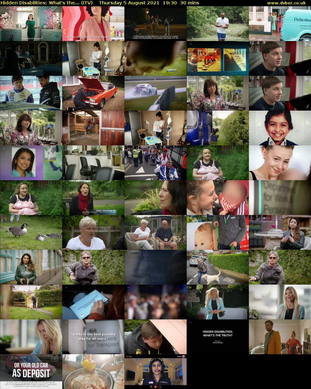 Hidden Disabilities: What's the... (ITV) Thursday 5 August 2021 19:30 - 20:00