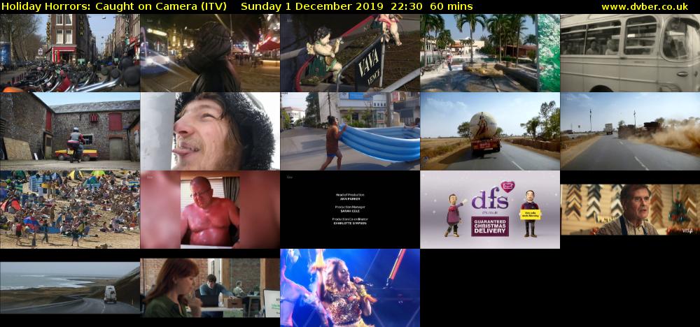 Holiday Horrors: Caught on Camera (ITV) Sunday 1 December 2019 22:30 - 23:30