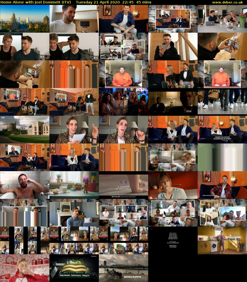 Home Alone with Joel Dommett (ITV) Tuesday 21 April 2020 22:45 - 23:30