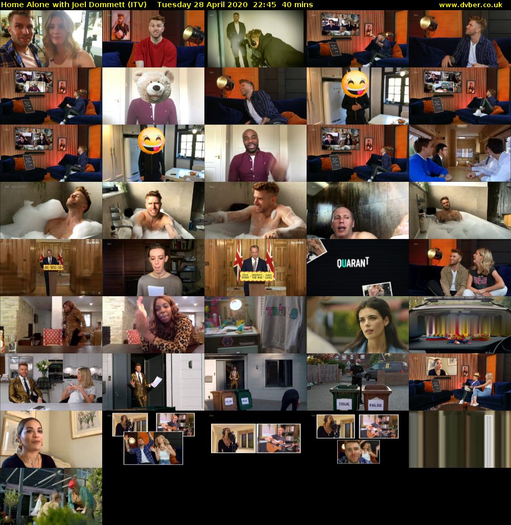 Home Alone with Joel Dommett (ITV) Tuesday 28 April 2020 22:45 - 23:25