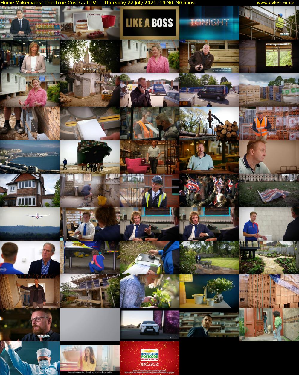 Home Makeovers: The True Cost?... (ITV) Thursday 22 July 2021 19:30 - 20:00