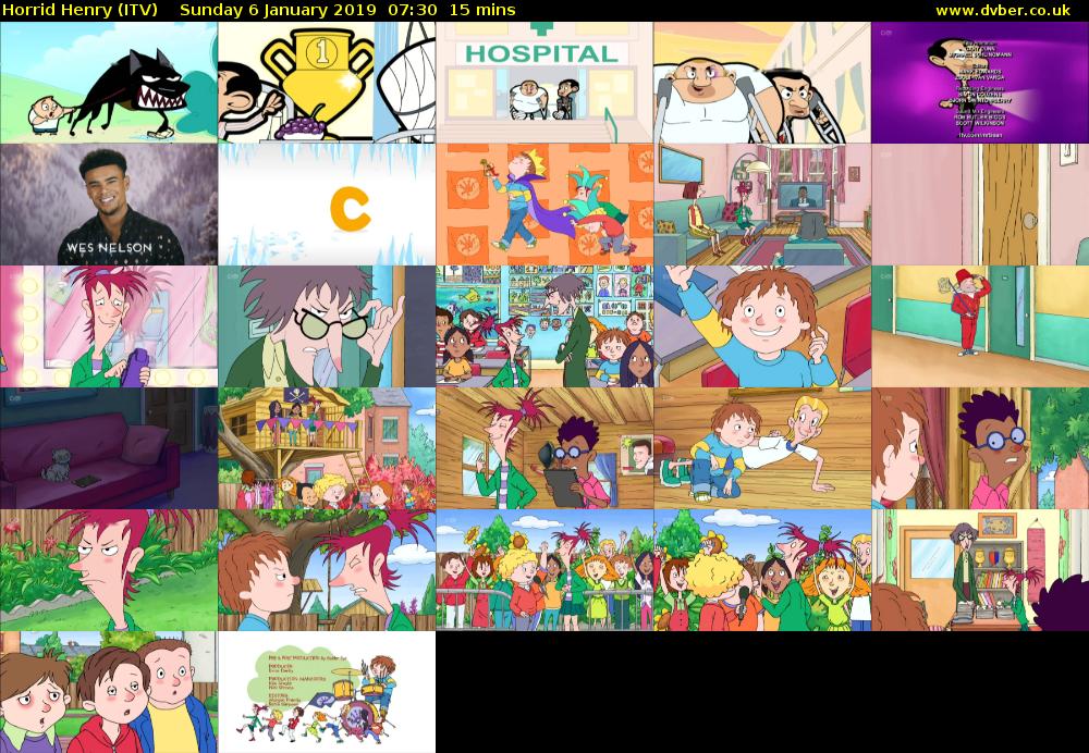 Horrid Henry (ITV) Sunday 6 January 2019 07:30 - 07:45