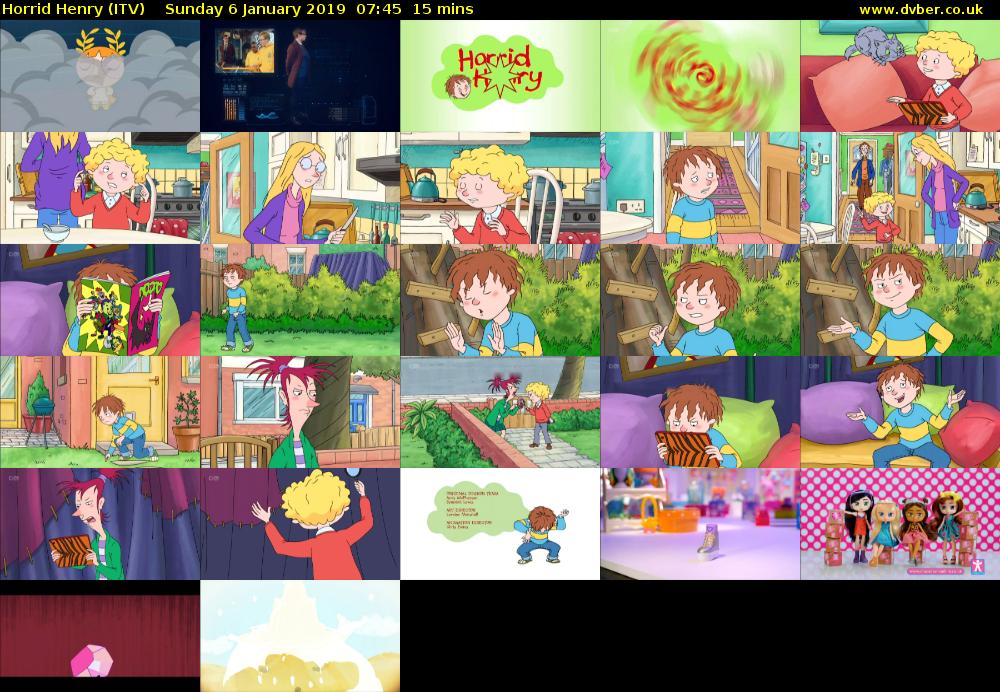 Horrid Henry (ITV) Sunday 6 January 2019 07:45 - 08:00