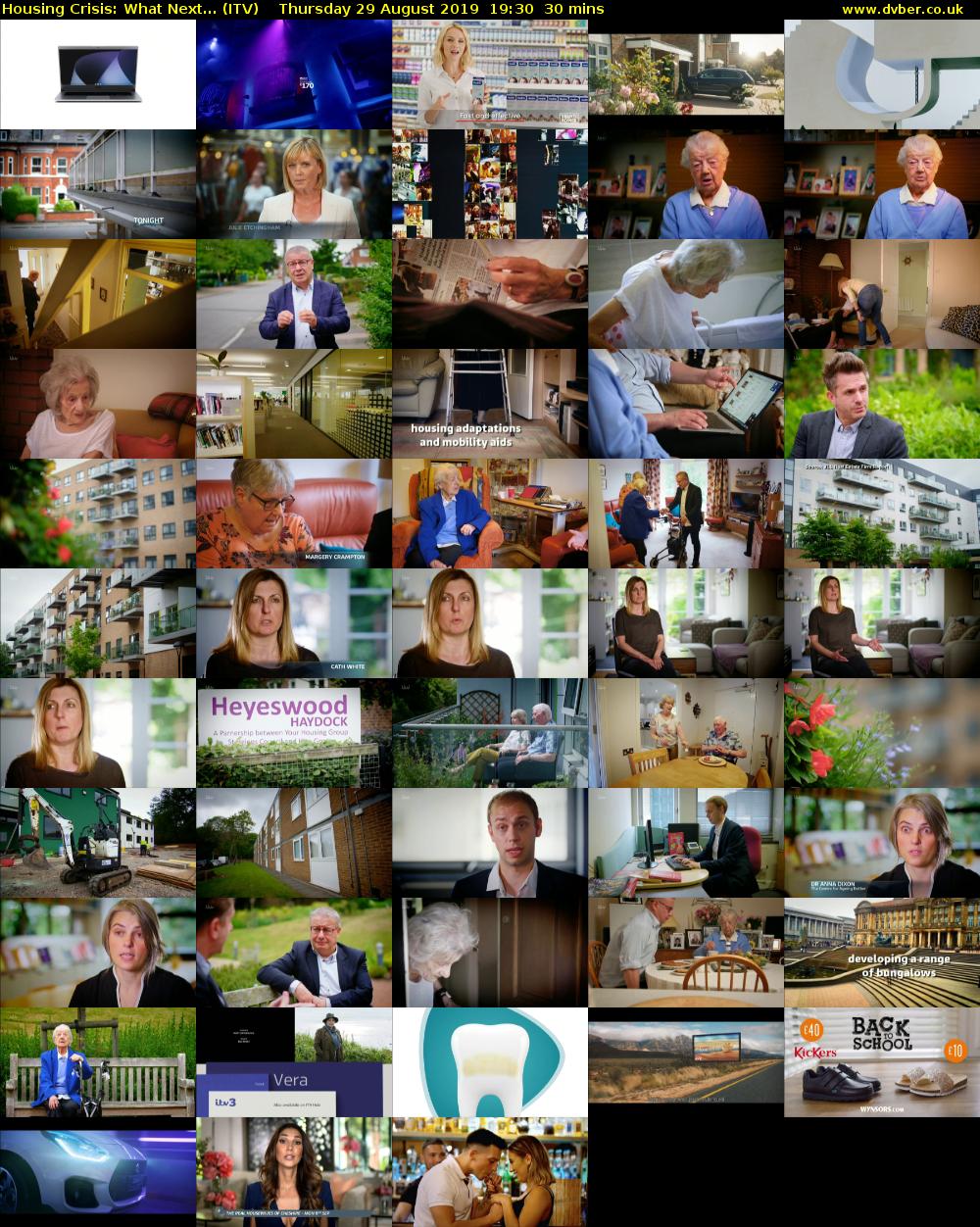 Housing Crisis: What Next... (ITV) Thursday 29 August 2019 19:30 - 20:00