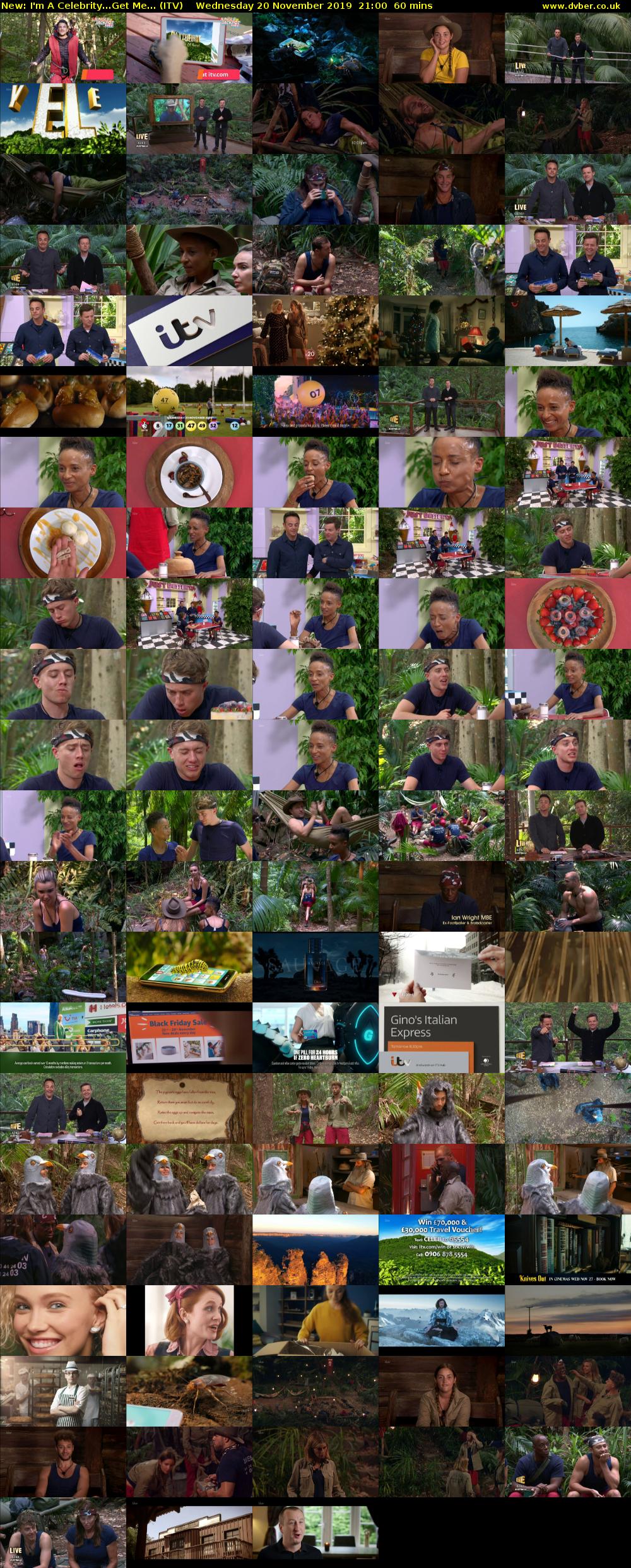 I'm A Celebrity...Get Me... (ITV) Wednesday 20 November 2019 21:00 - 22:00