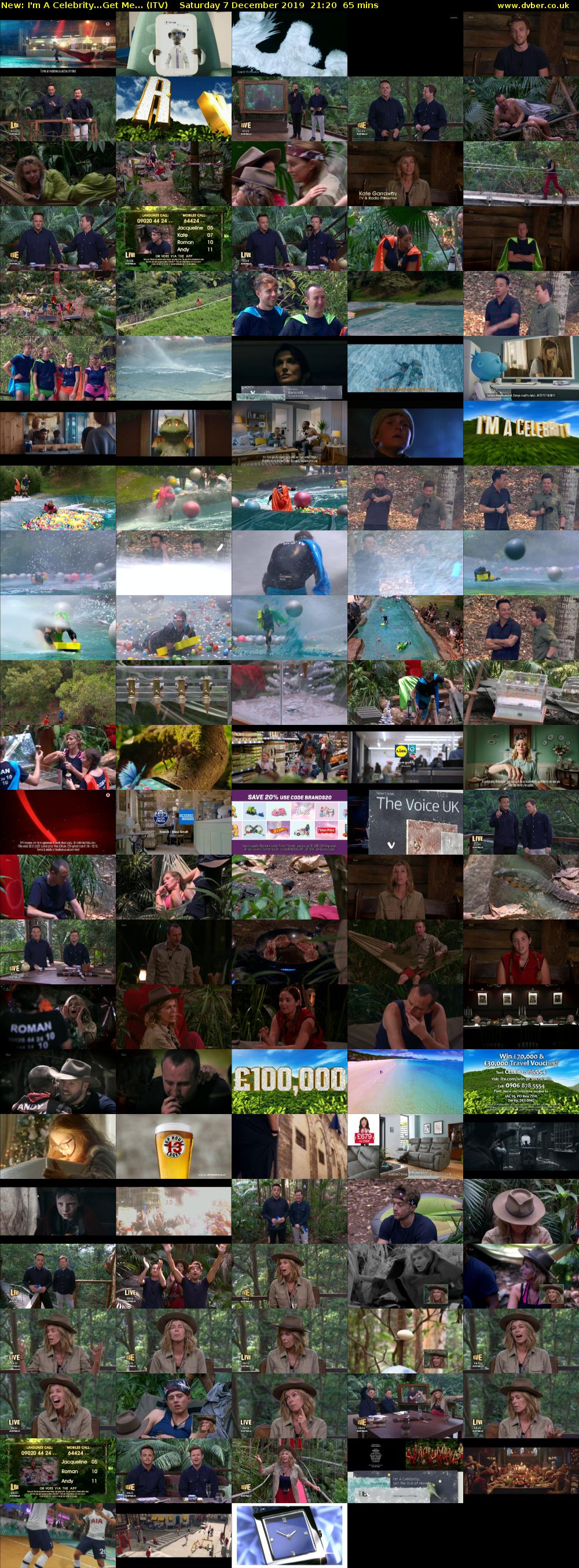 I'm A Celebrity...Get Me... (ITV) Saturday 7 December 2019 21:20 - 22:25