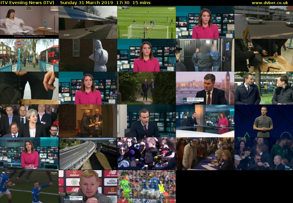 ITV Evening News (ITV) Sunday 31 March 2019 17:30 - 17:45
