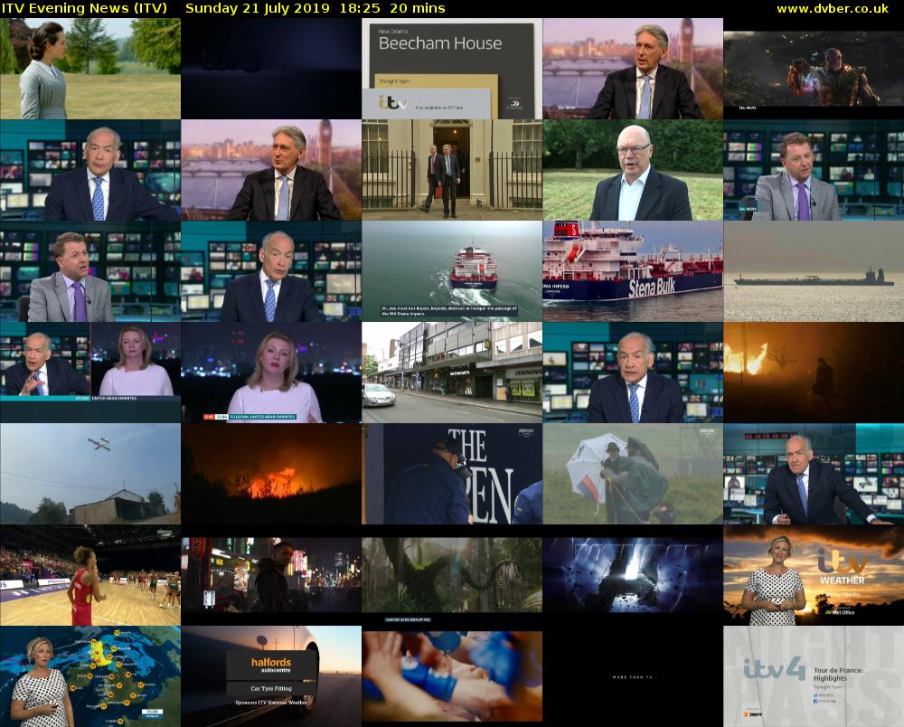 ITV Evening News (ITV) Sunday 21 July 2019 18:25 - 18:45
