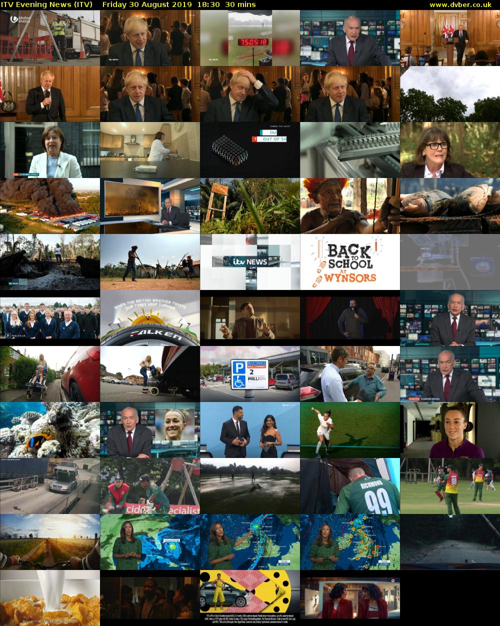 ITV Evening News (ITV) Friday 30 August 2019 18:30 - 19:00