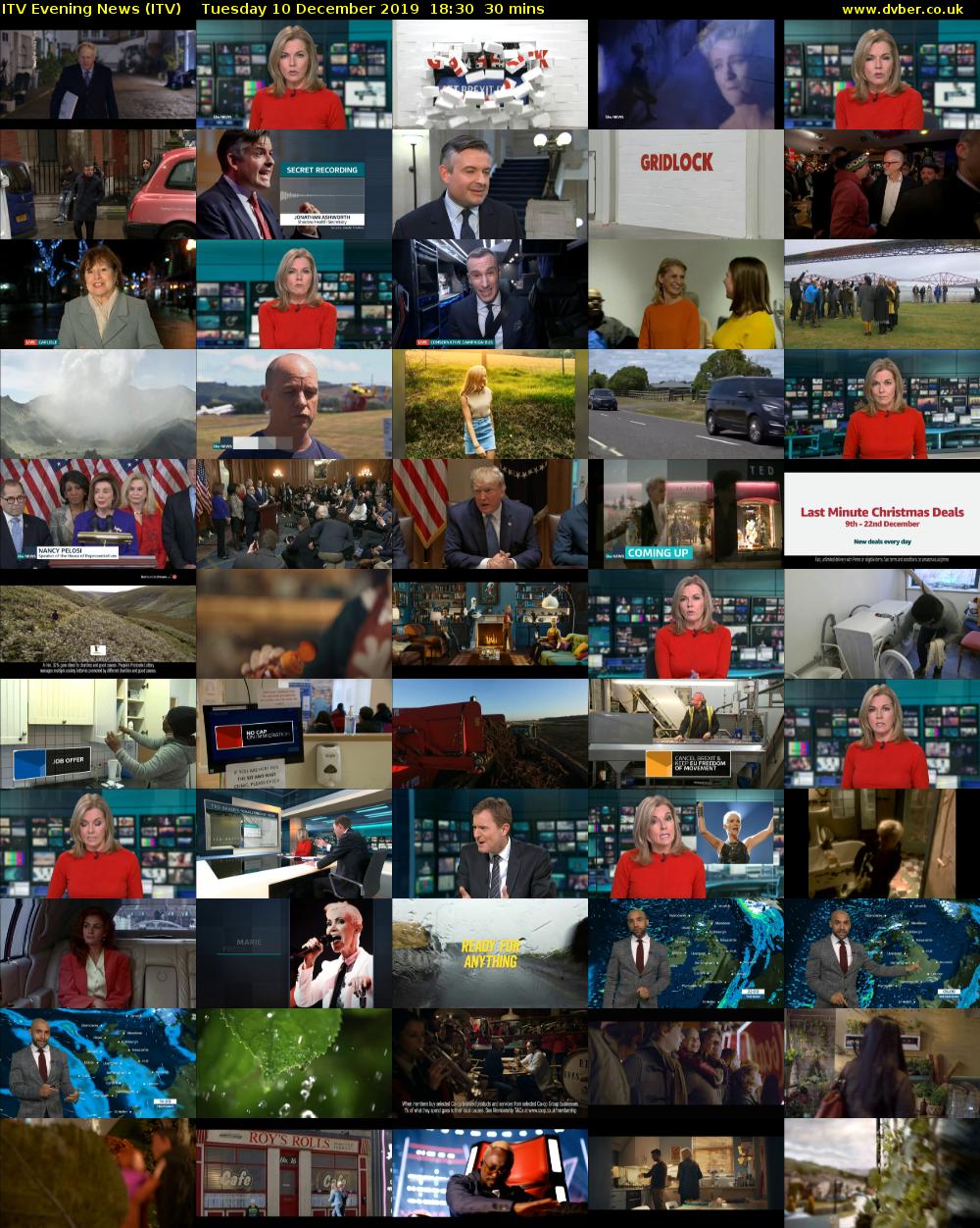 ITV Evening News (ITV) Tuesday 10 December 2019 18:30 - 19:00