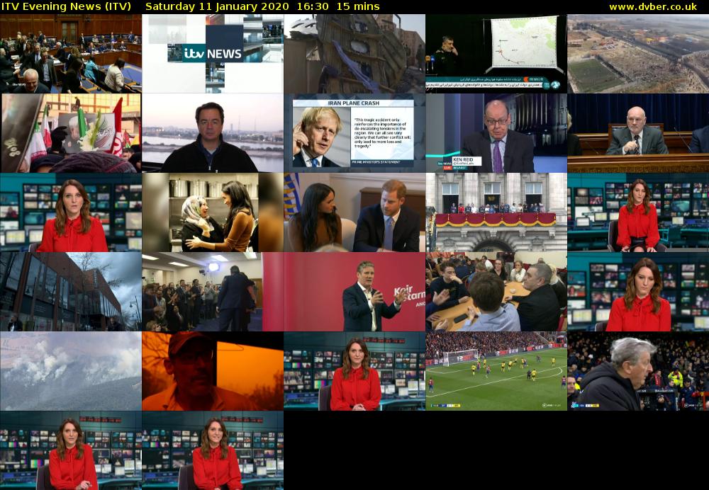 ITV Evening News (ITV) Saturday 11 January 2020 16:30 - 16:45