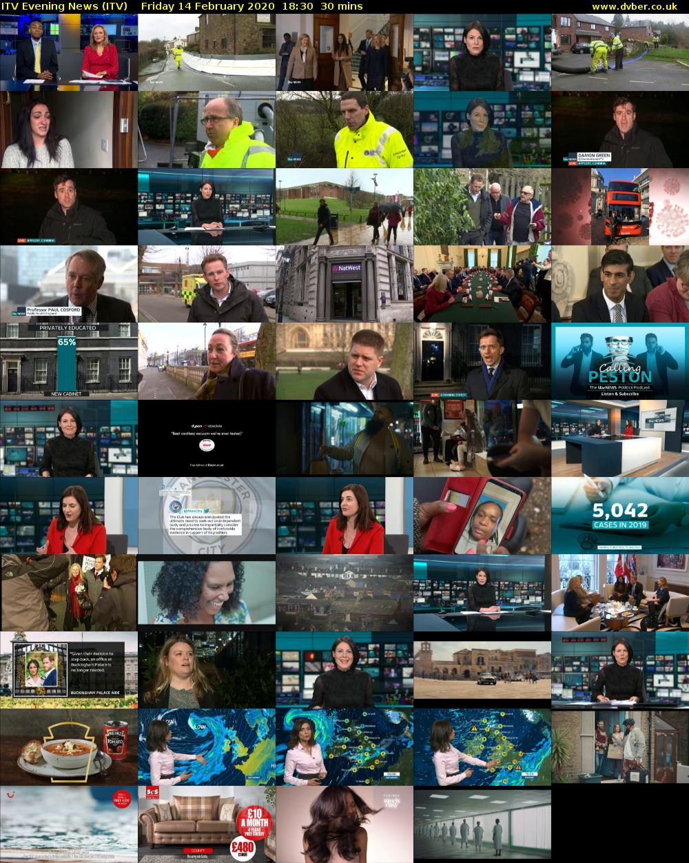 ITV Evening News (ITV) Friday 14 February 2020 18:30 - 19:00