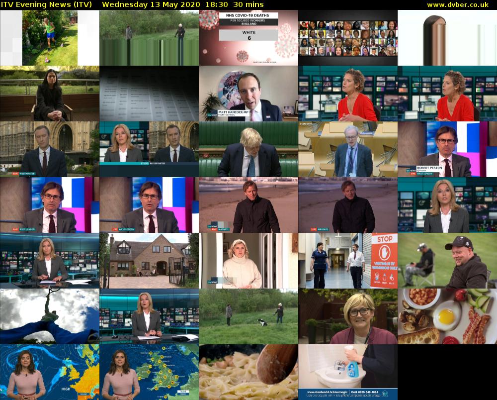 ITV Evening News (ITV) Wednesday 13 May 2020 18:30 - 19:00