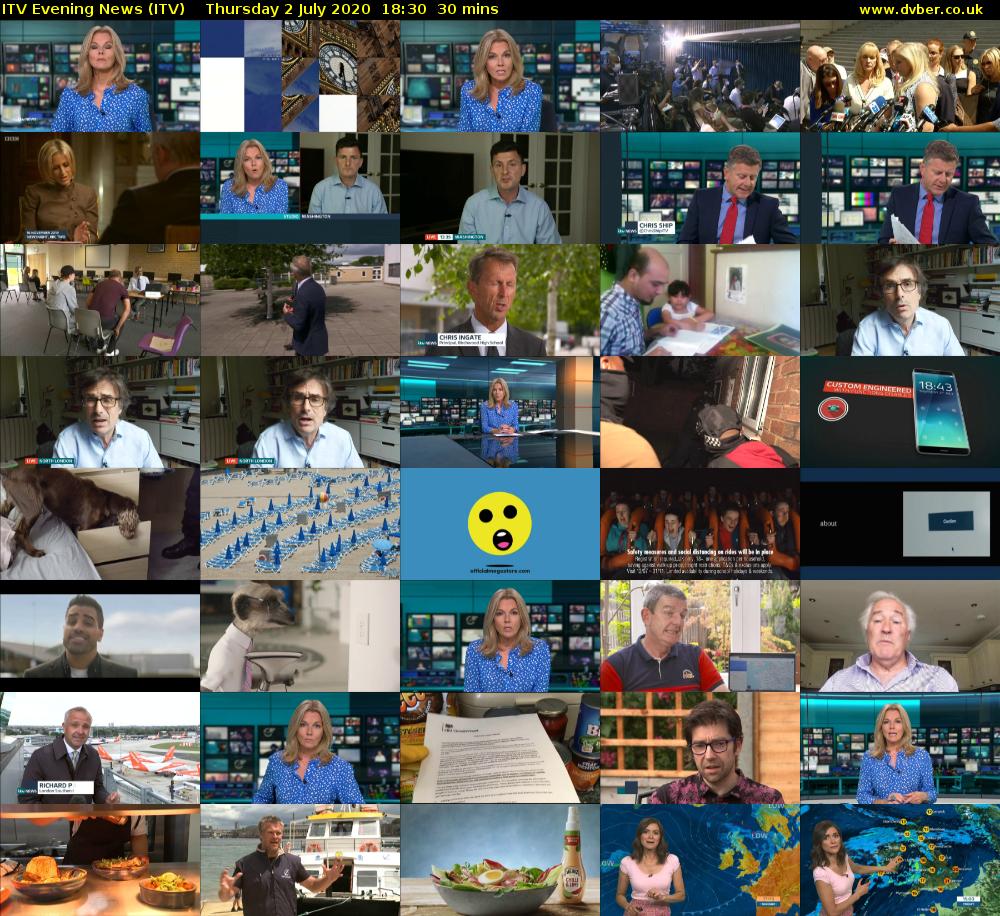 ITV Evening News (ITV) Thursday 2 July 2020 18:30 - 19:00