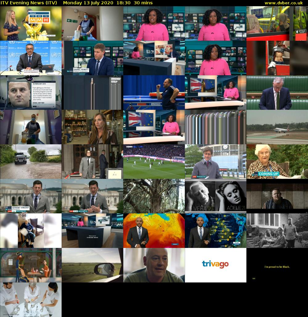 ITV Evening News (ITV) Monday 13 July 2020 18:30 - 19:00