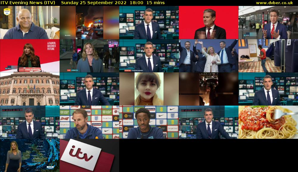 ITV Evening News (ITV) Sunday 25 September 2022 18:00 - 18:15