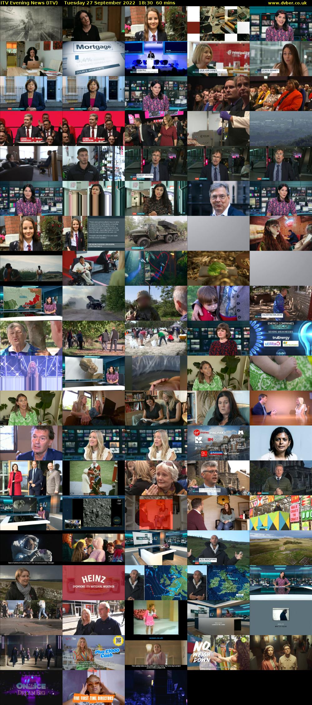 ITV Evening News (ITV) Tuesday 27 September 2022 18:30 - 19:30