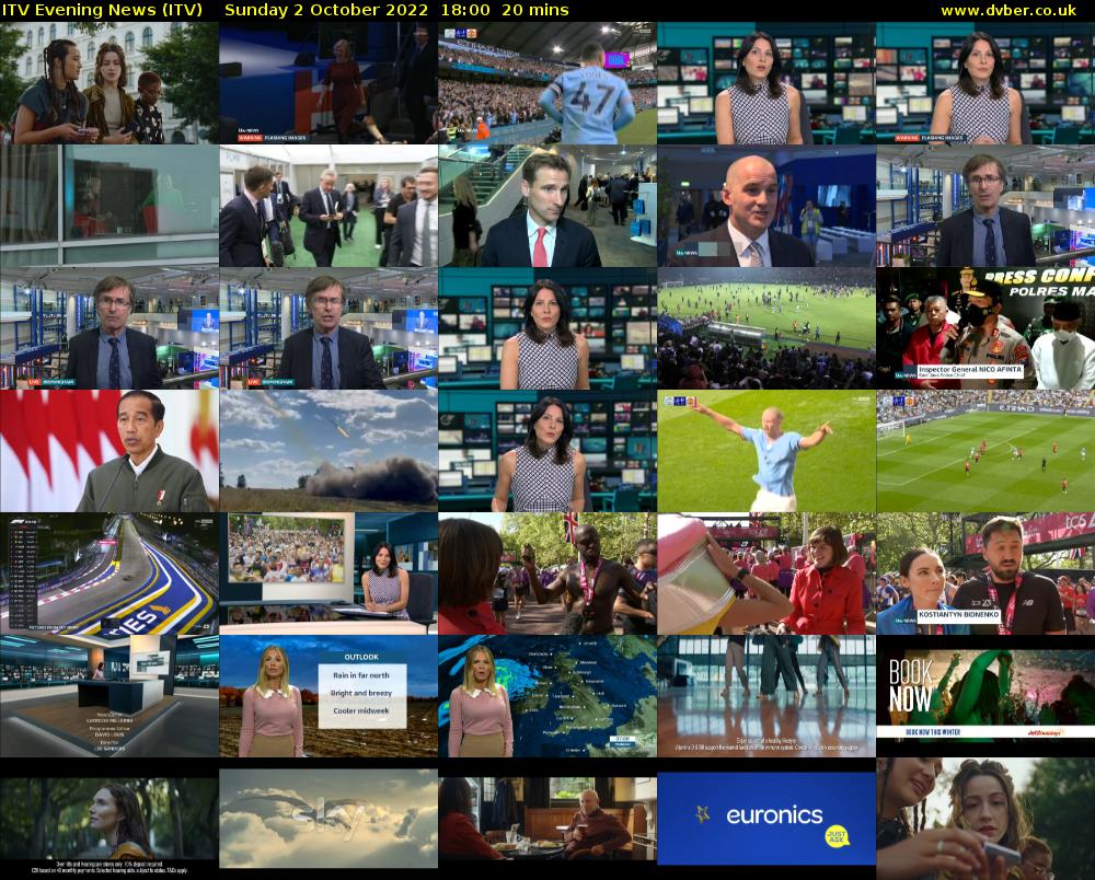 ITV Evening News (ITV) Sunday 2 October 2022 18:00 - 18:20