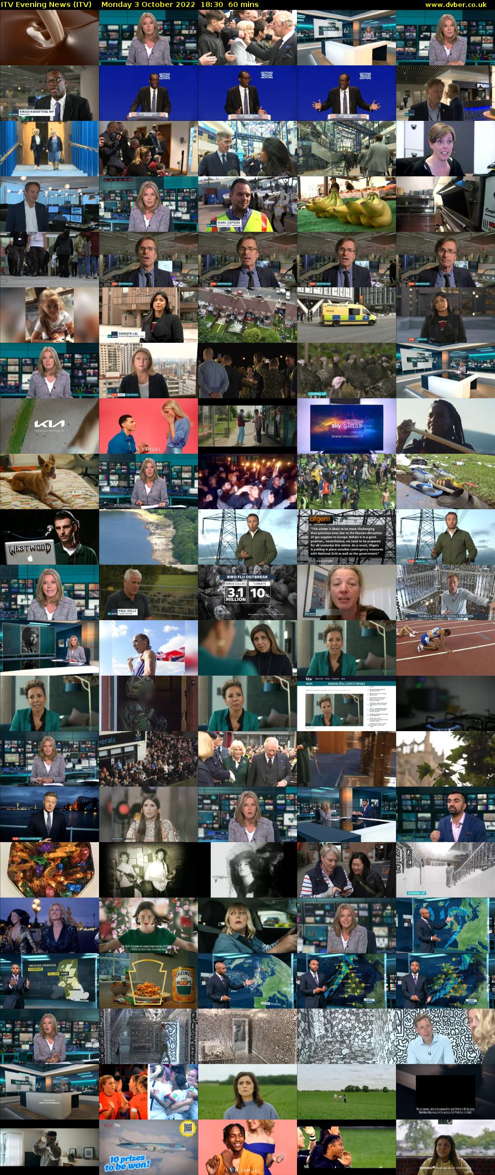 ITV Evening News (ITV) Monday 3 October 2022 18:30 - 19:30