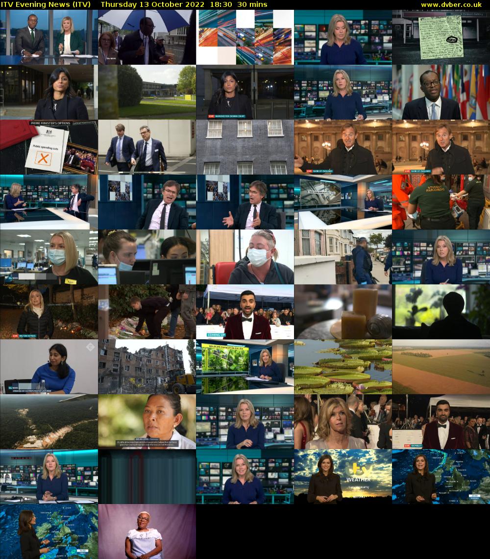 ITV Evening News (ITV) Thursday 13 October 2022 18:30 - 19:00