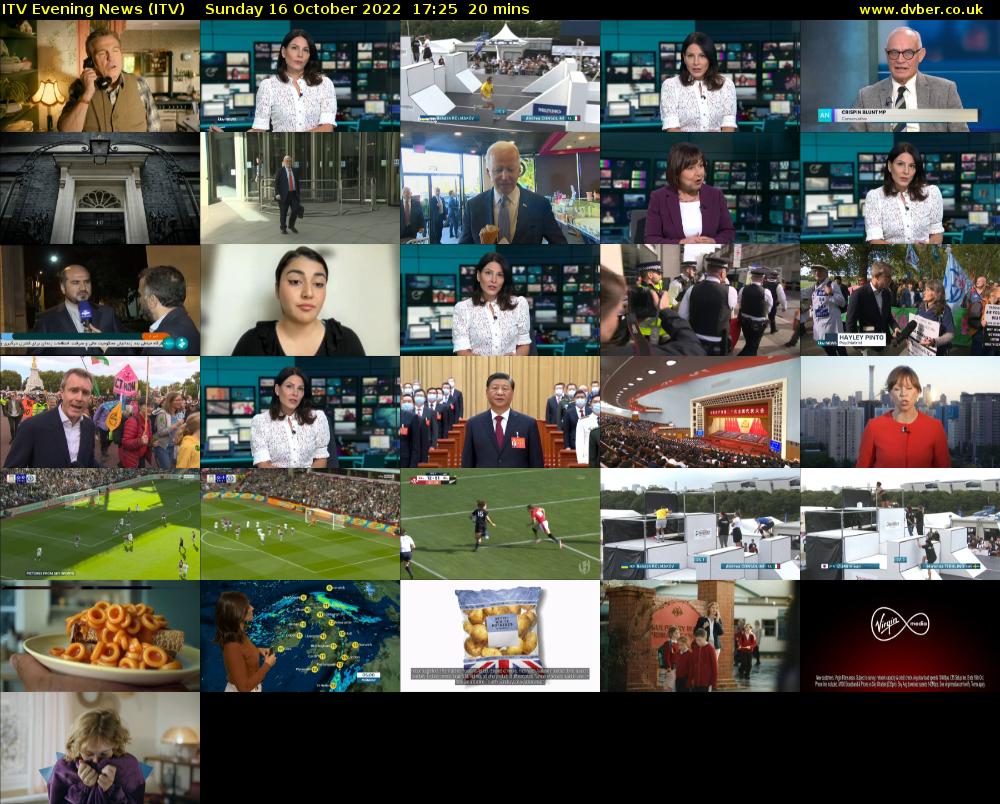 ITV Evening News (ITV) Sunday 16 October 2022 17:25 - 17:45