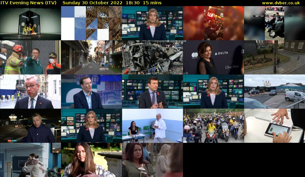 ITV Evening News (ITV) Sunday 30 October 2022 18:30 - 18:45