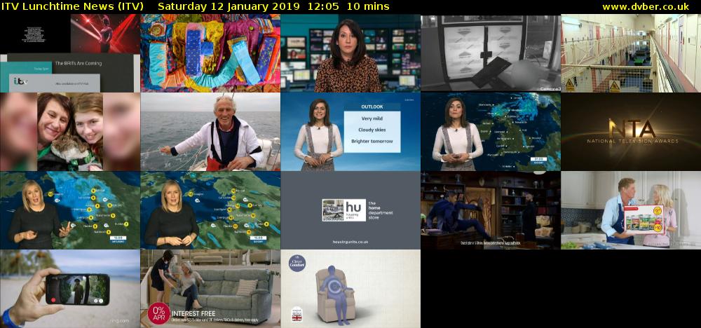 ITV Lunchtime News (ITV) Saturday 12 January 2019 12:05 - 12:15