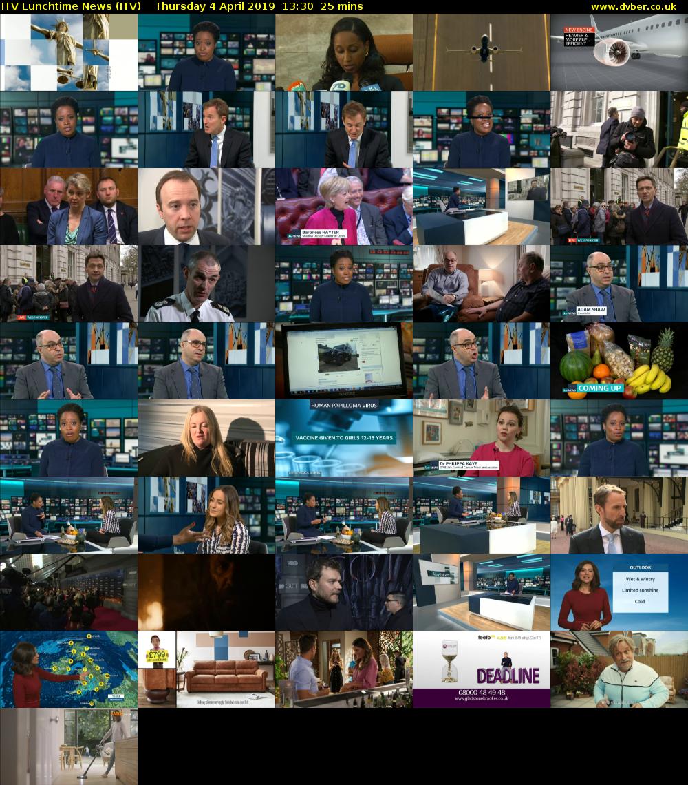 ITV Lunchtime News (ITV) Thursday 4 April 2019 13:30 - 13:55