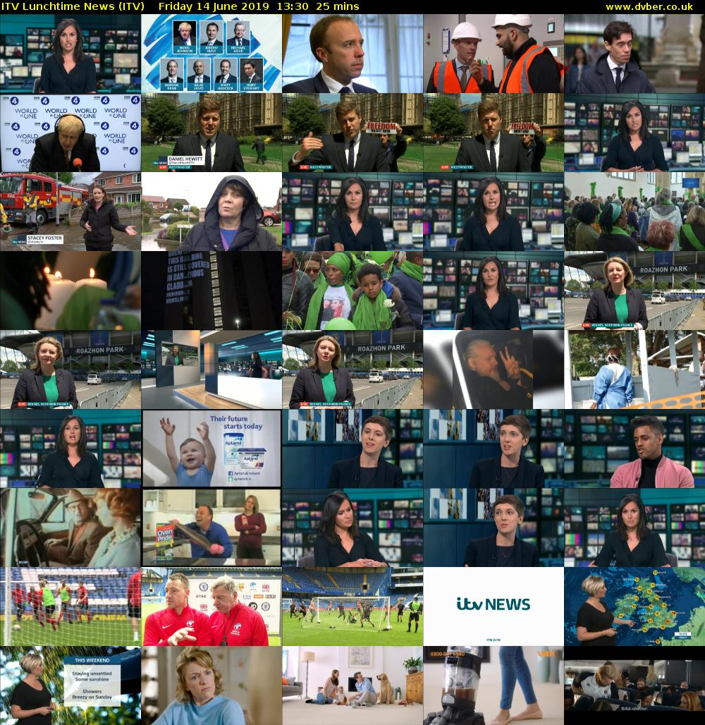 ITV Lunchtime News (ITV) Friday 14 June 2019 13:30 - 13:55