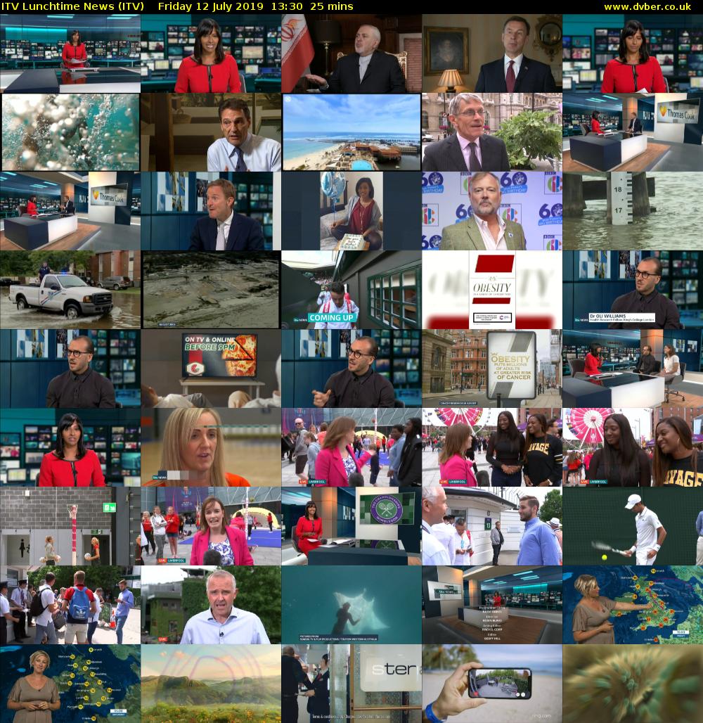 ITV Lunchtime News (ITV) Friday 12 July 2019 13:30 - 13:55