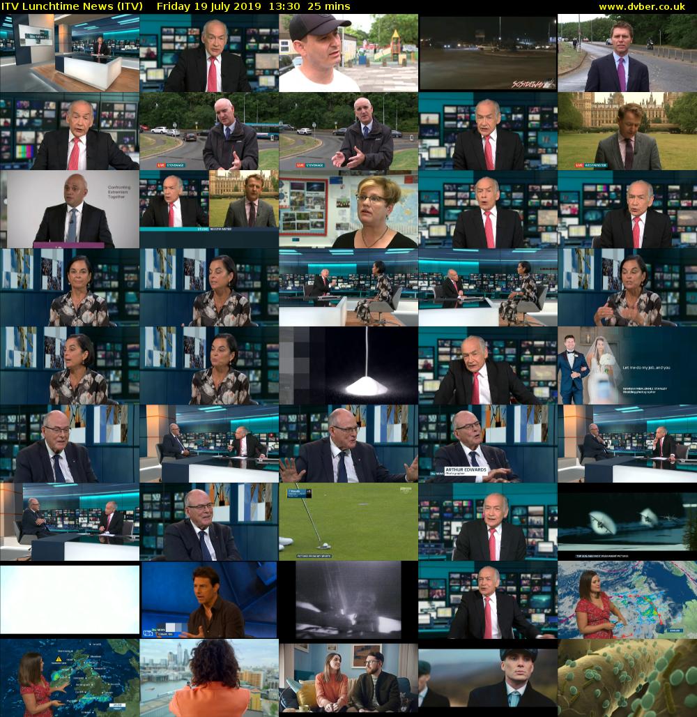 ITV Lunchtime News (ITV) Friday 19 July 2019 13:30 - 13:55