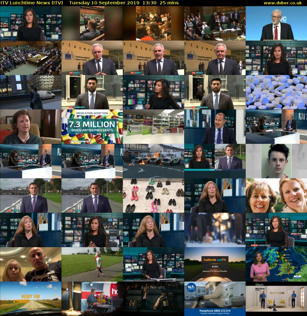 ITV Lunchtime News (ITV) Tuesday 10 September 2019 13:30 - 13:55