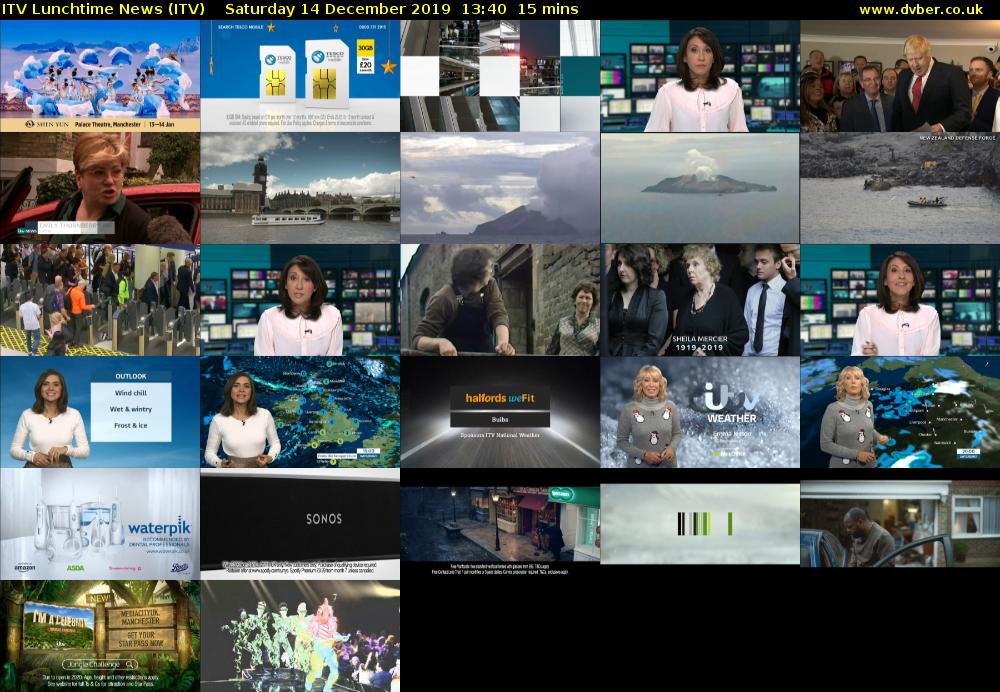 ITV Lunchtime News (ITV) Saturday 14 December 2019 13:40 - 13:55