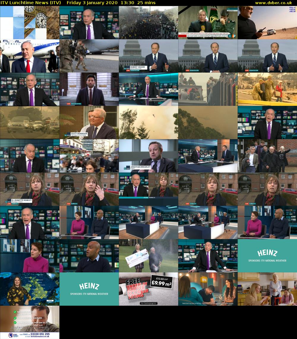 ITV Lunchtime News (ITV) Friday 3 January 2020 13:30 - 13:55