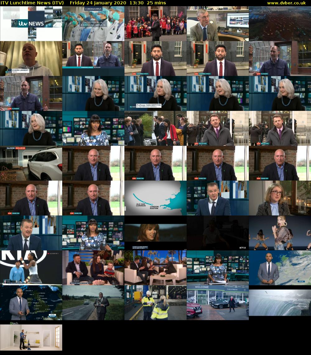 ITV Lunchtime News (ITV) Friday 24 January 2020 13:30 - 13:55