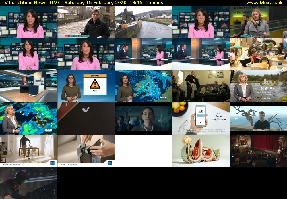 ITV Lunchtime News (ITV) Saturday 15 February 2020 13:15 - 13:30