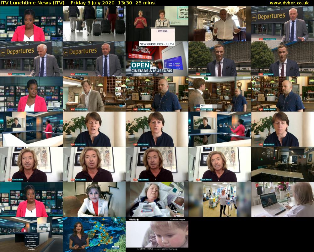 ITV Lunchtime News (ITV) Friday 3 July 2020 13:30 - 13:55