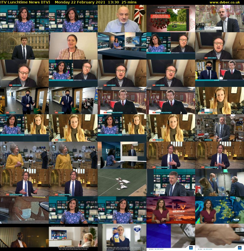 ITV Lunchtime News (ITV) Monday 22 February 2021 13:30 - 13:55