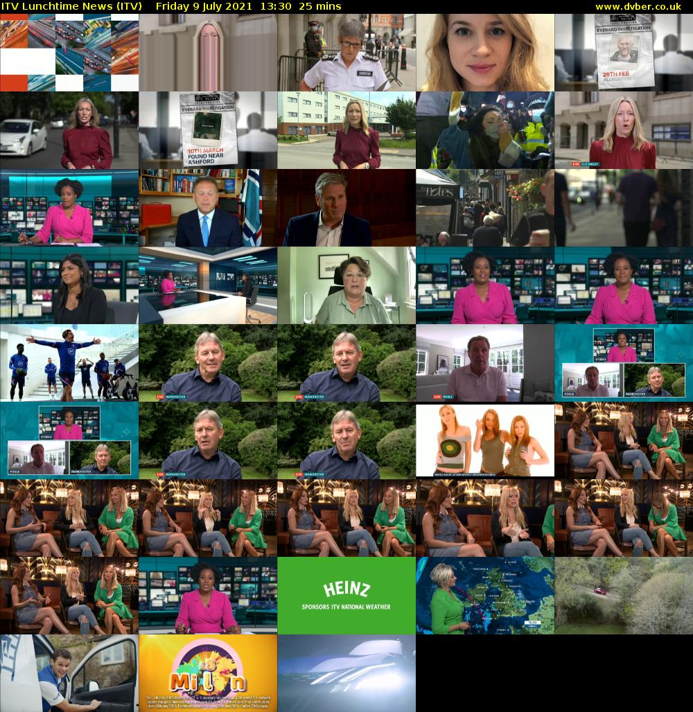 ITV Lunchtime News (ITV) Friday 9 July 2021 13:30 - 13:55