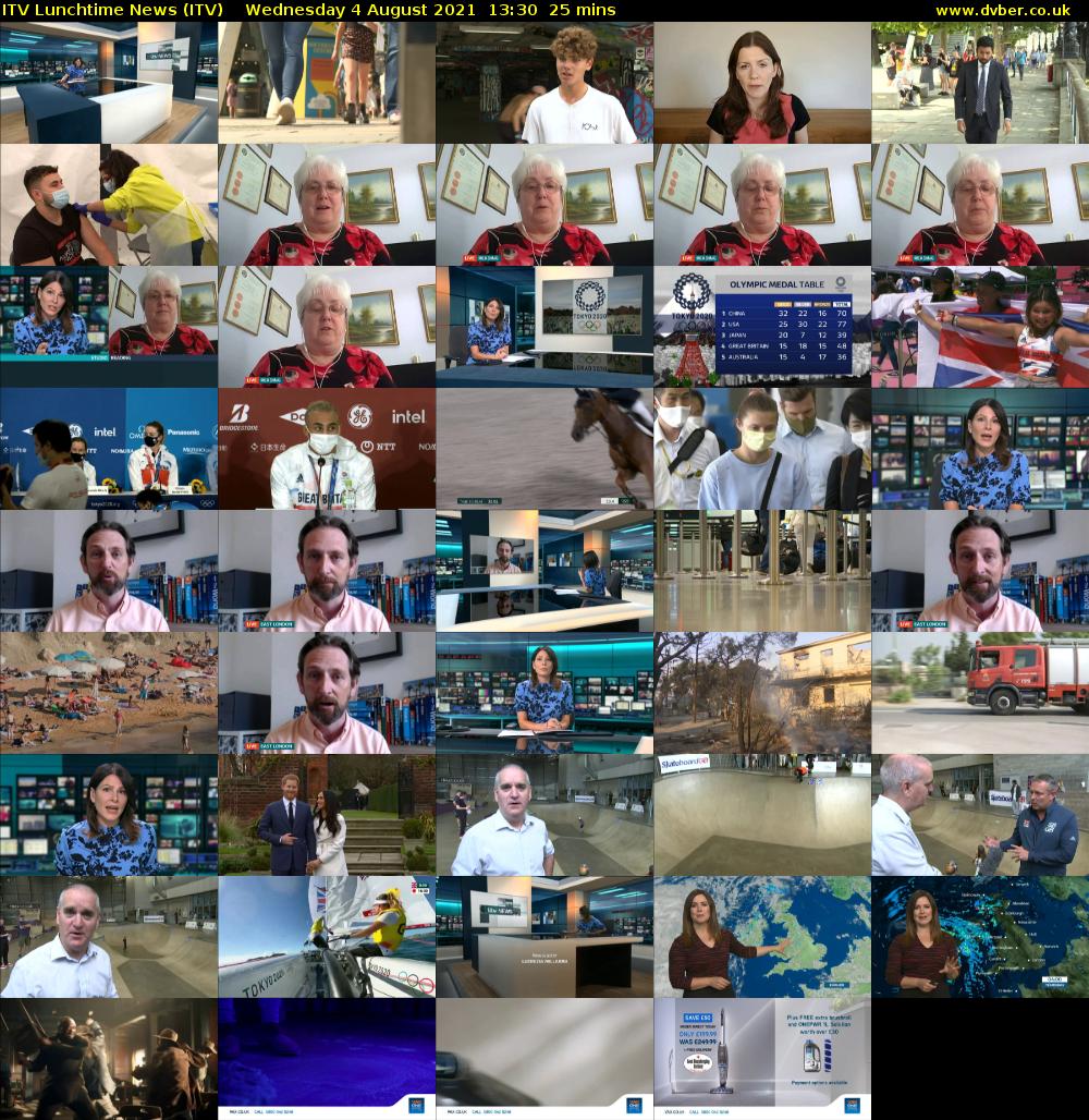 ITV Lunchtime News (ITV) Wednesday 4 August 2021 13:30 - 13:55