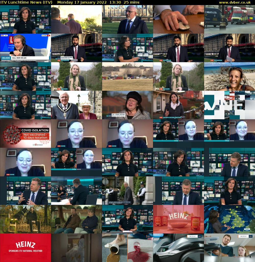 ITV Lunchtime News (ITV) Monday 17 January 2022 13:30 - 13:55