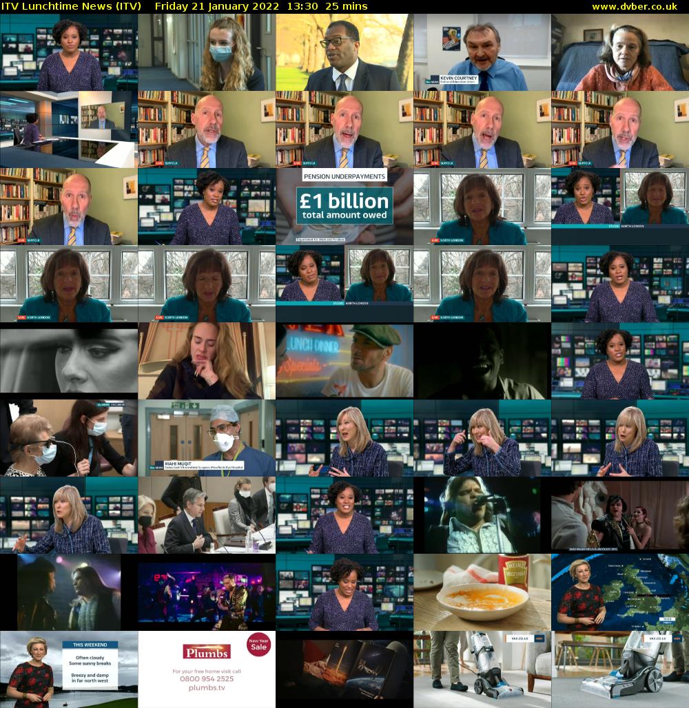 ITV Lunchtime News (ITV) Friday 21 January 2022 13:30 - 13:55