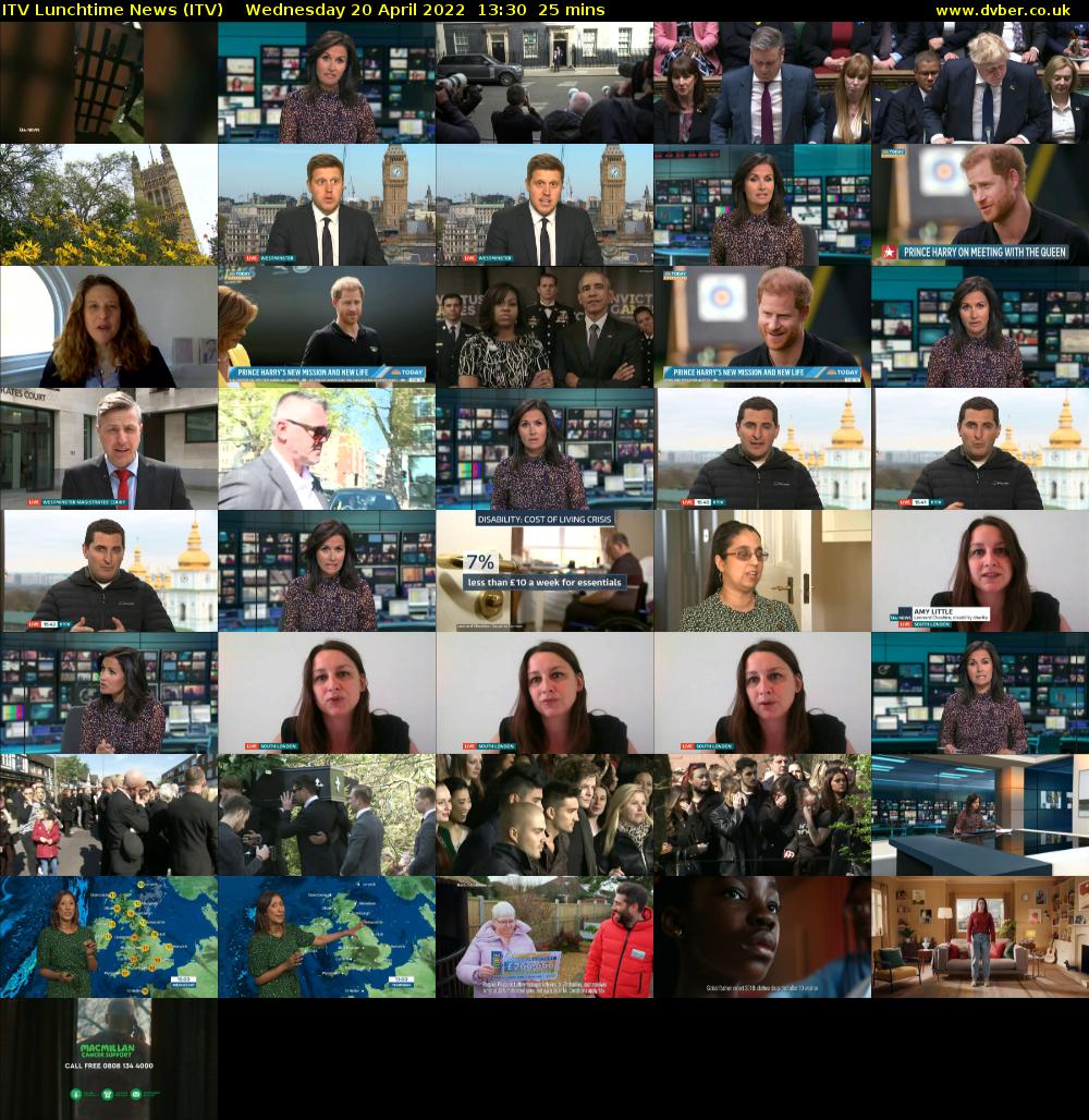 ITV Lunchtime News (ITV) Wednesday 20 April 2022 13:30 - 13:55