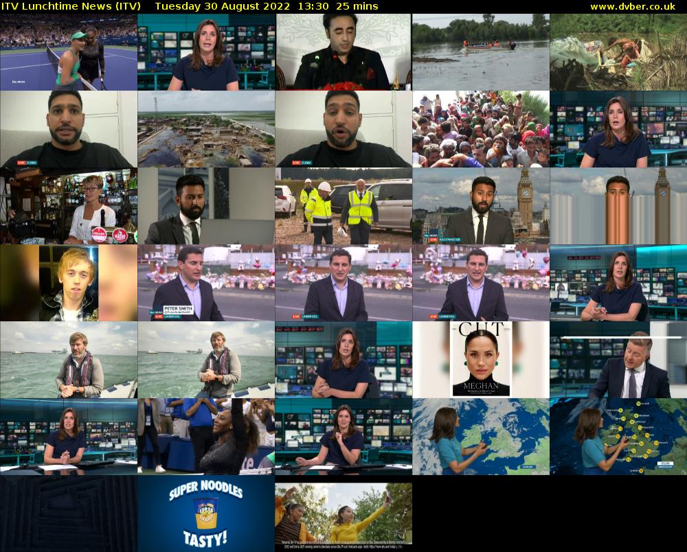 ITV Lunchtime News (ITV) Tuesday 30 August 2022 13:30 - 13:55